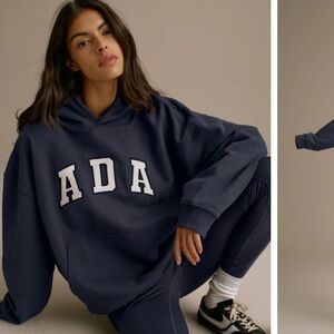 Midnight Blue Adanola Hoodie Size Small